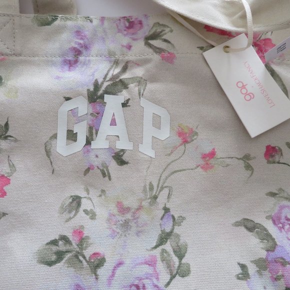 Gap × LoveShackFancy Floral Tote, Pink Floral, NWT - Picture 7 of 8